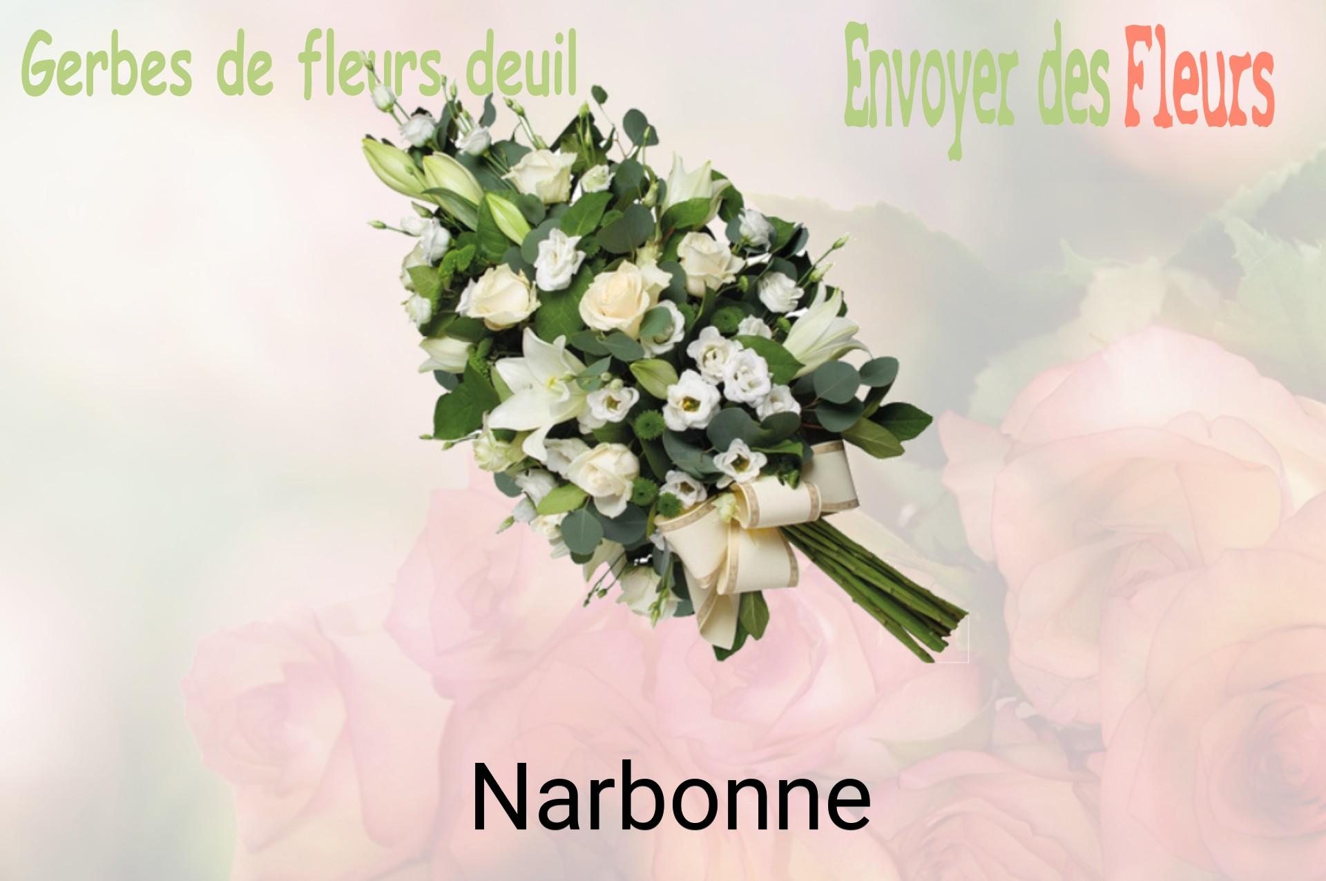 Gerbe de fleurs de deuil livrée à Narbonne
